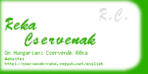 reka cservenak business card